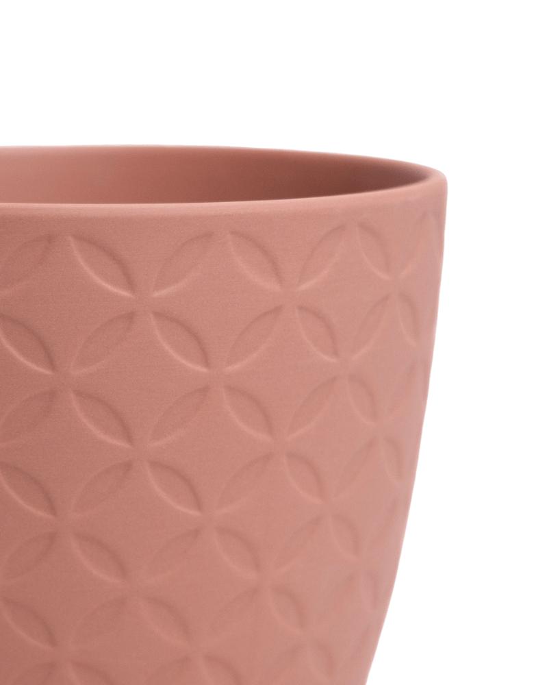 Virago 3.5" Porcelain Pot With Drainage Hole And Saucer - Chive UK
