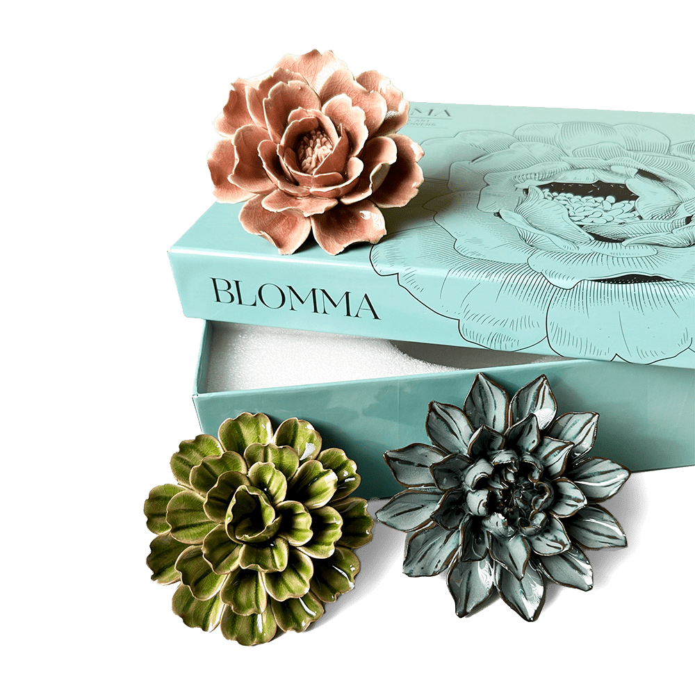 Ceramic Flower Gift Boxes - Chive UK