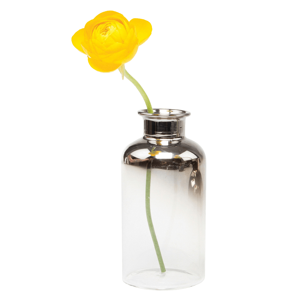 Aptar Glass Modern Flower Vase - Chive UK