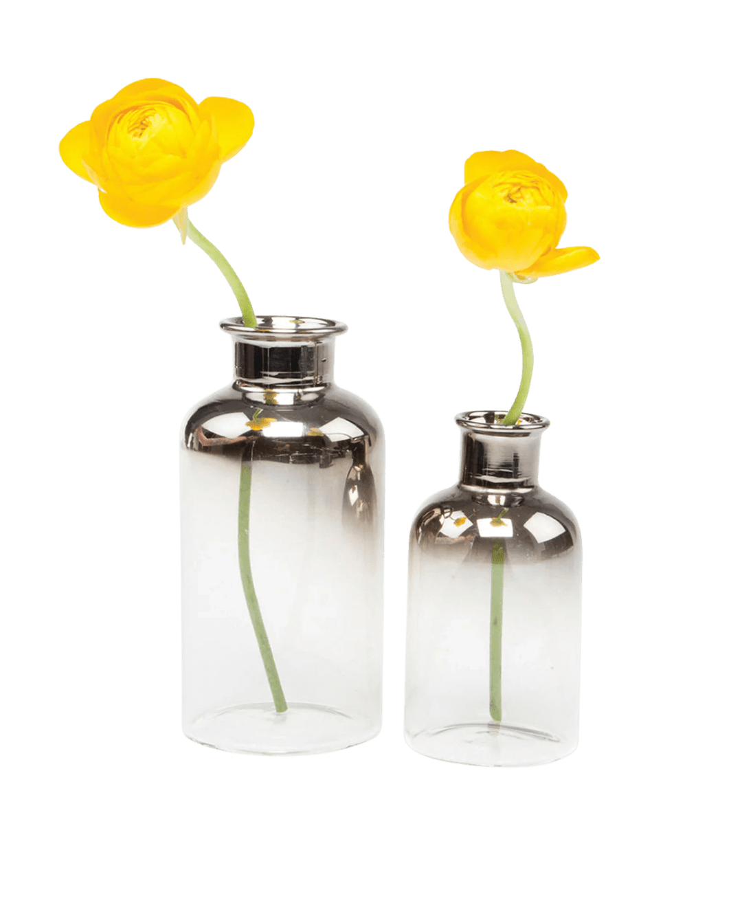 Aptar Glass Modern Flower Vase - Chive UK