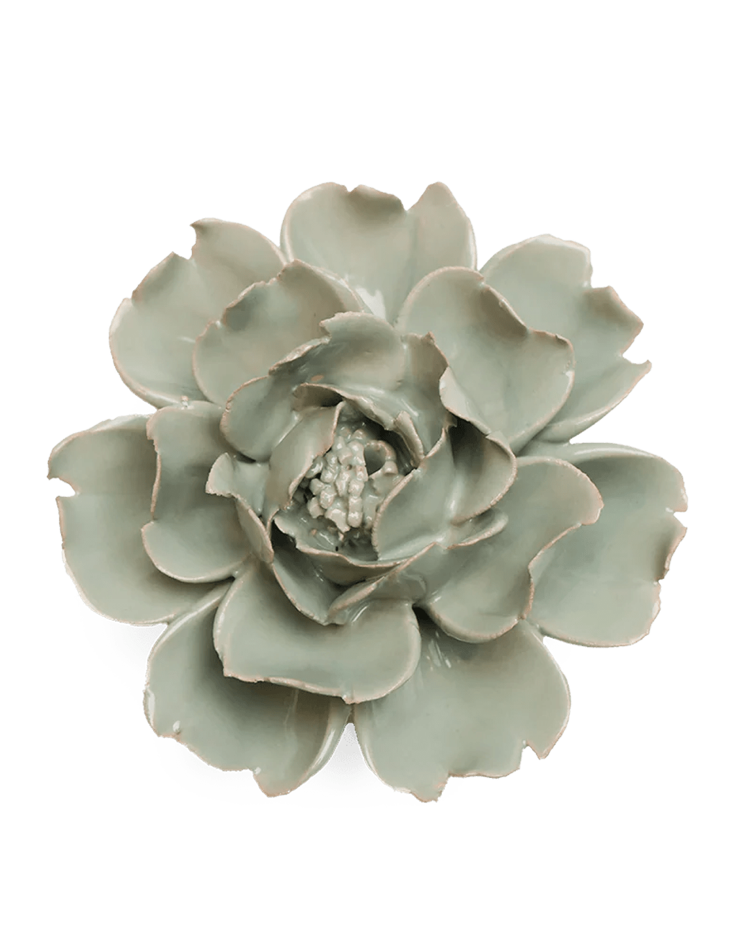 English Garden Ceramic Flower Green Rose