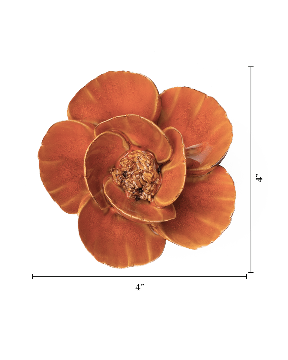 France Ceramic Flower Orange Lotus - Chive UK