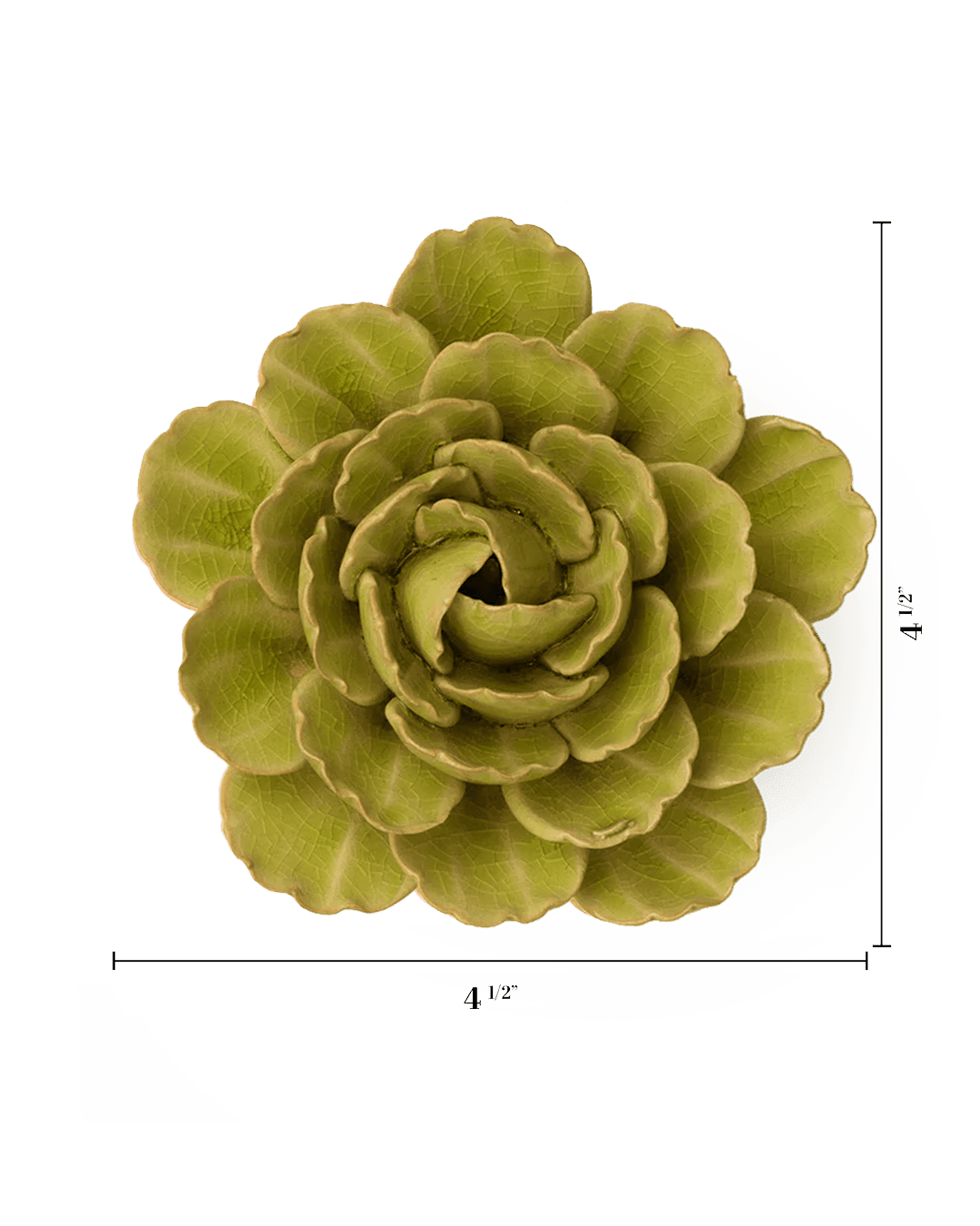 France Ceramic Flower Green Peony - Chive UK
