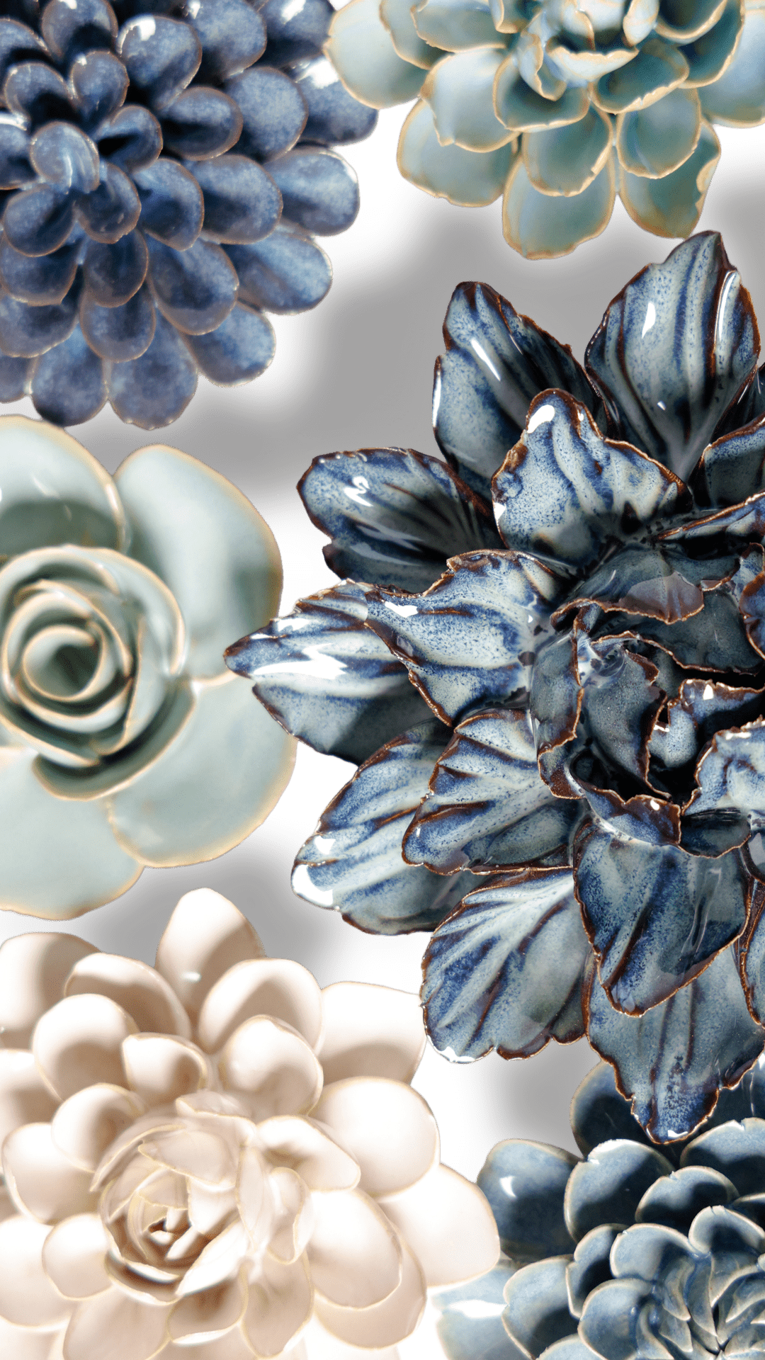 Cherry Grove - Ceramic Flower Curated Set - Chive UK