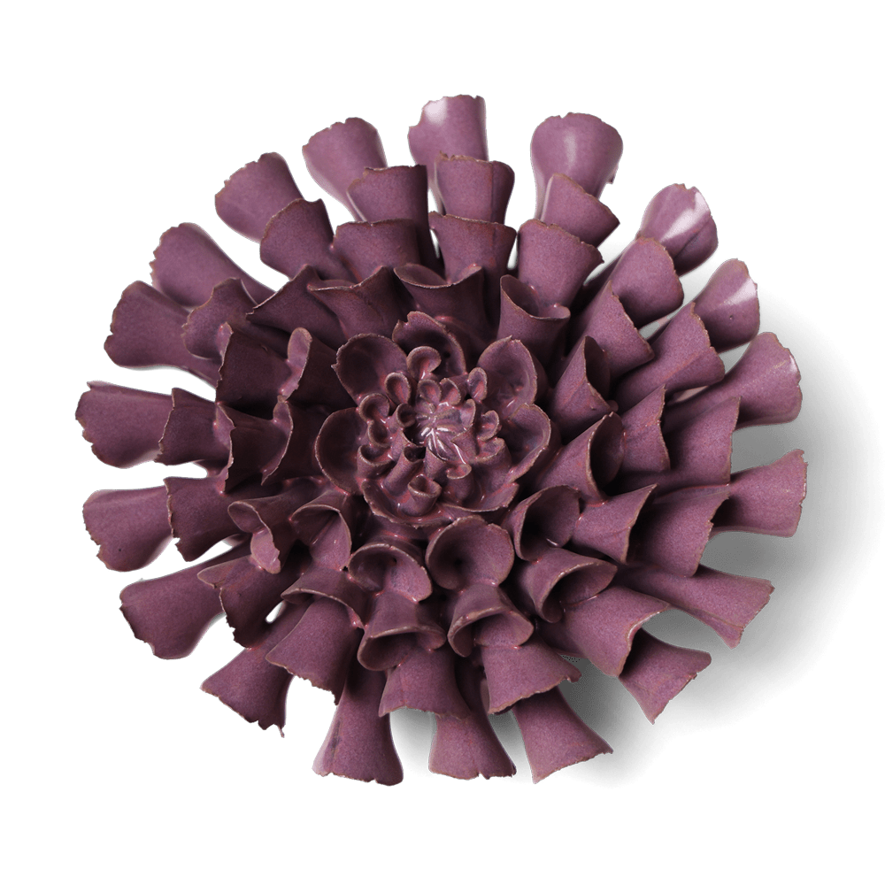 Japan Ceramic Flower Lilac Pom Pom Dahlia - Chive UK