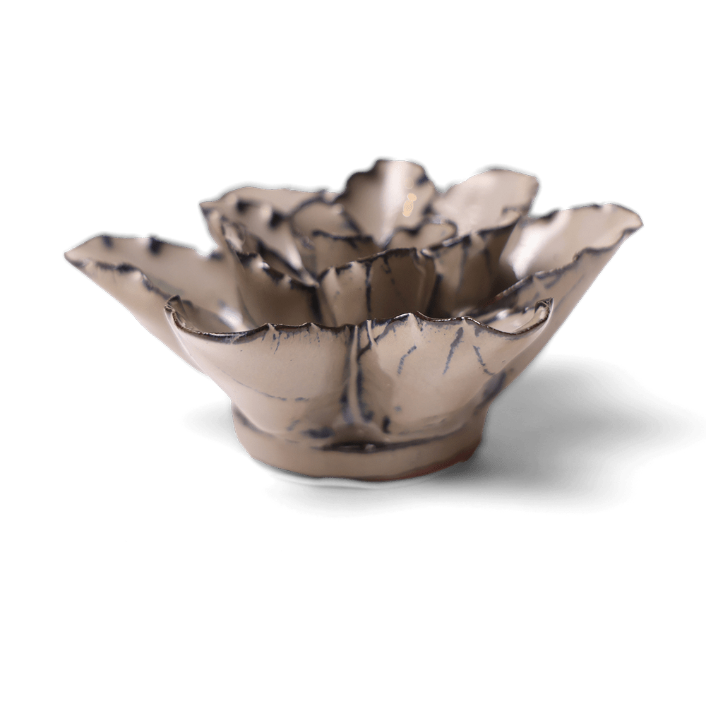 Japan Ceramic Flower Ecru Cactus Flower - Chive UK