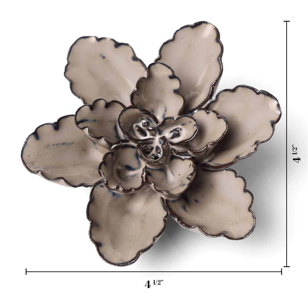Japan Ceramic Flower Ecru Cactus Flower - Chive UK