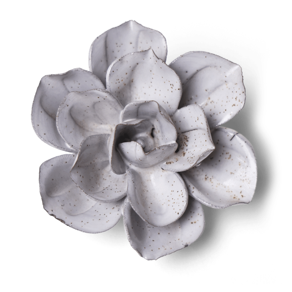 Japan Ceramic Flower White Speckle Gardenia - Chive UK