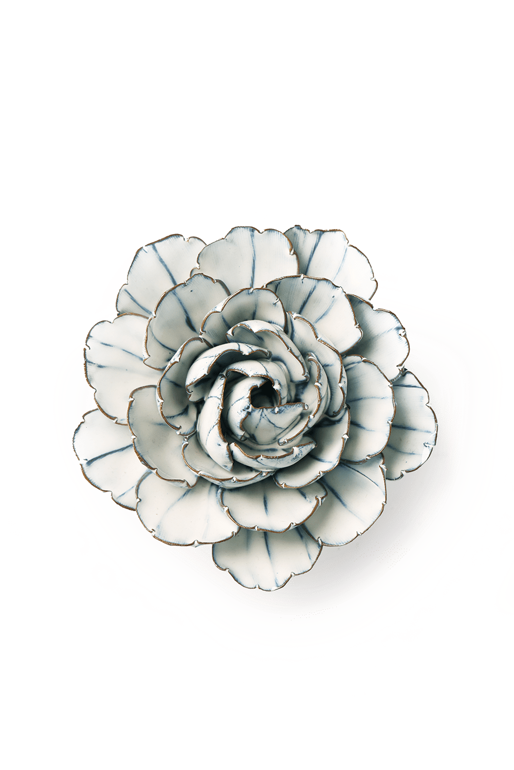 Nantucket Ceramic Flower Blue White Zinnia - Chive UK