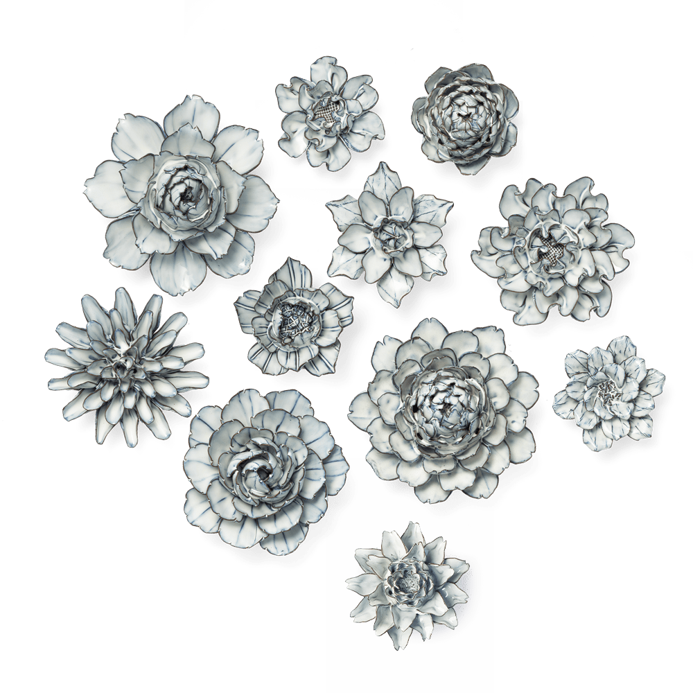 Nantucket Ceramic Flower Blue White Gladiolus - Chive UK