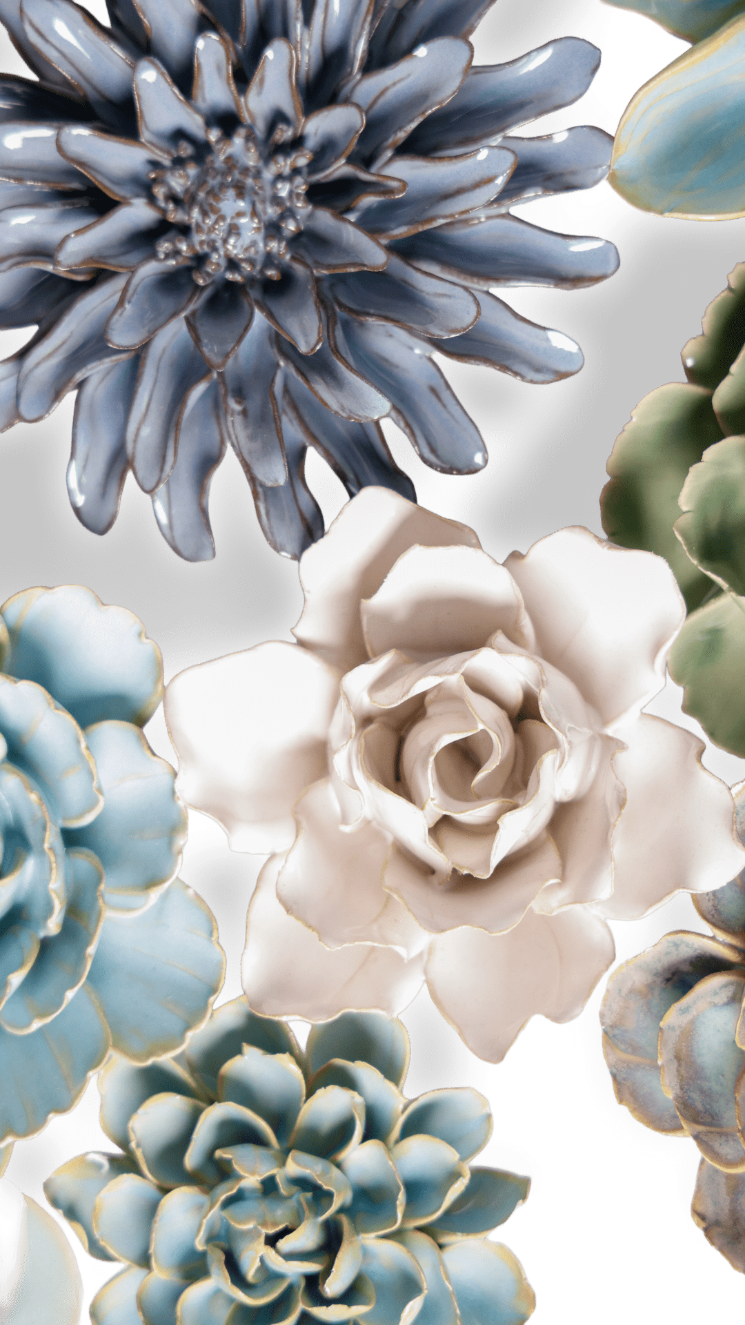 Helsinki - Ceramic Flower Curated Set - Chive UK