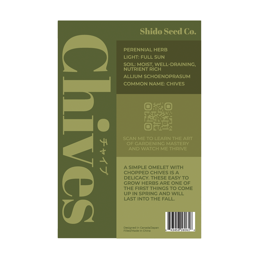 Chives Herb Seeds Packet - Chive UK