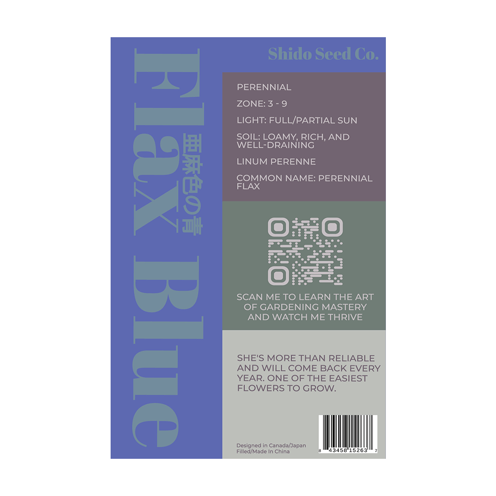 Flax Blue Flower Seeds Packet - Chive UK