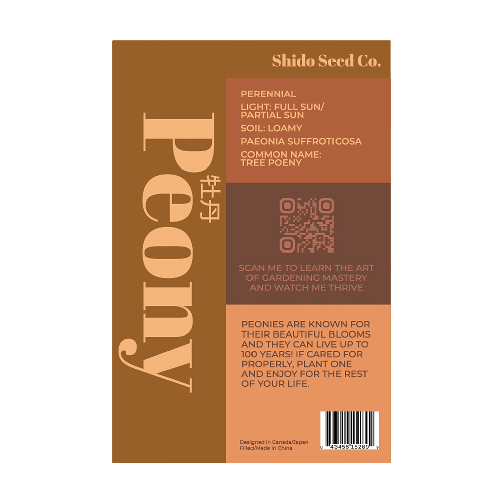 Peony Flower Seeds Packet - Chive UK