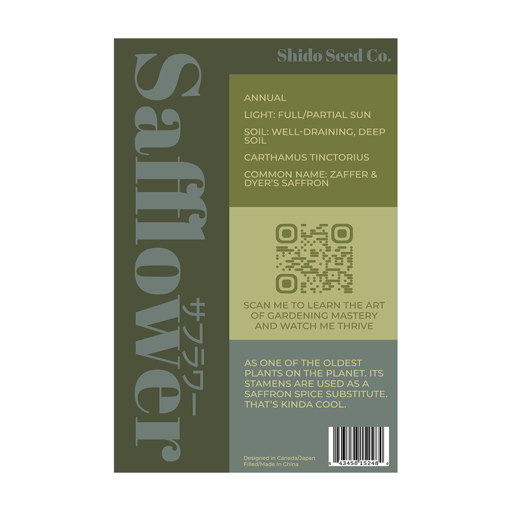 Safflower Flower Seeds Packet - Chive UK