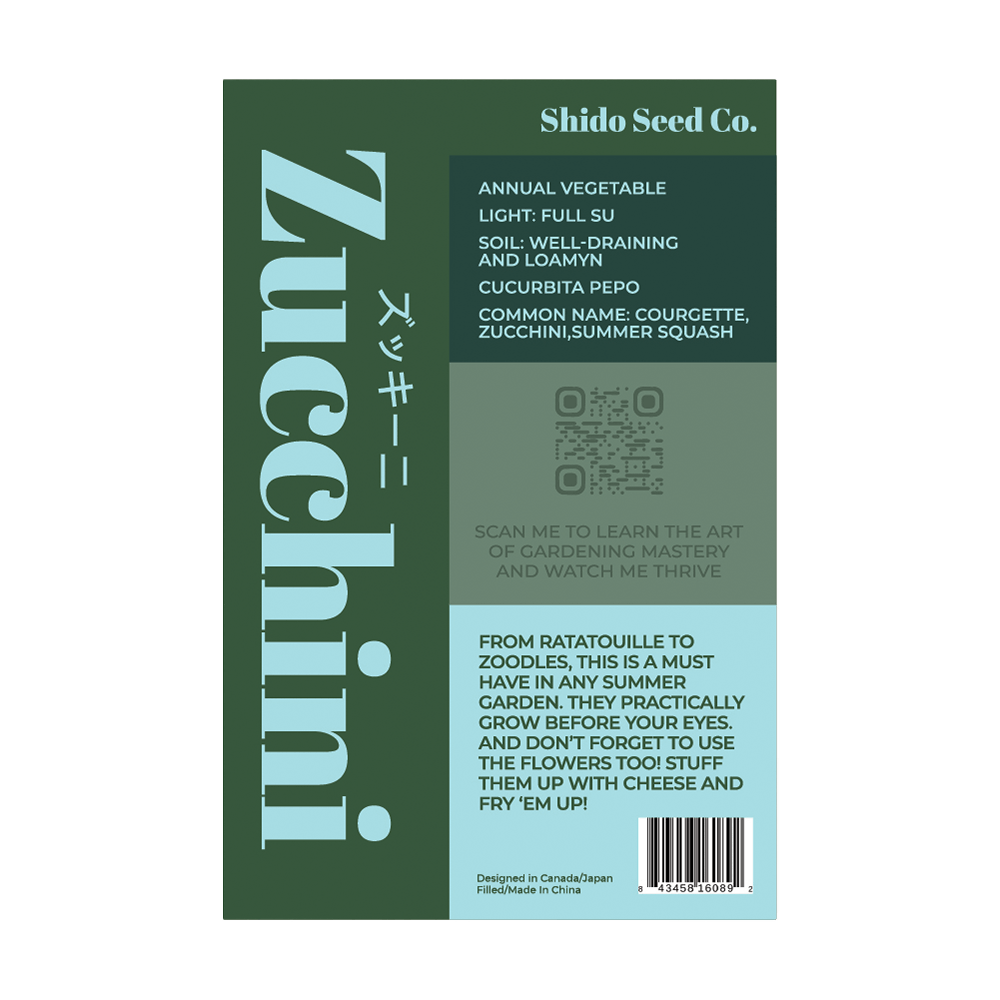 Zucchini Vegetable Seeds Packet - Chive UK