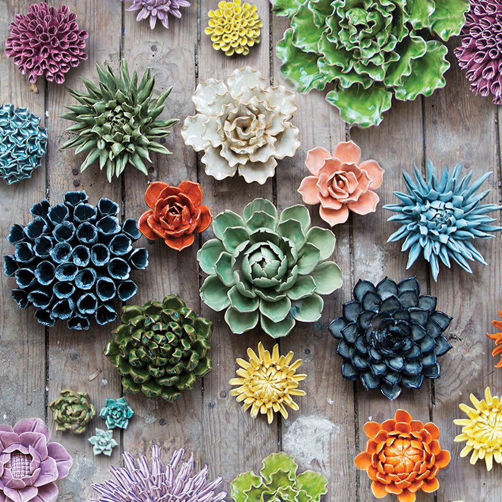 Ceramic flowers discount