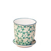 Liberte Porcelain Pot And Saucer Set With Drainage