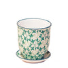 Liberte Porcelain Pot And Saucer Set With Drainage